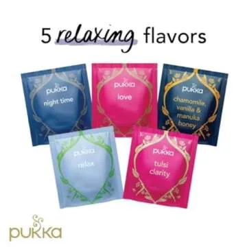 Pukka Tea Gift Box, Herbal Health Wellness Tea, Relax Selection Organic Tea, Best for Birthdays, Anniversaries & Holidays, 45 Tea Bags, 5 Flavors