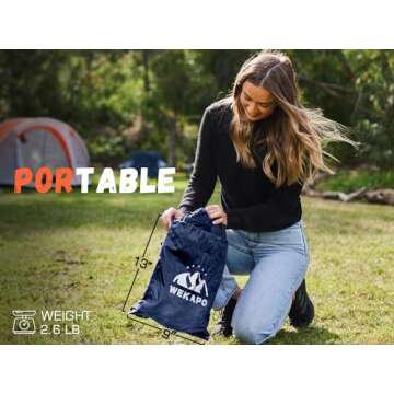 WEKAPO Inflatable Couch Air Lounger Chair - Camping & Beach Accessories, Portable Blow up Sofa for H...