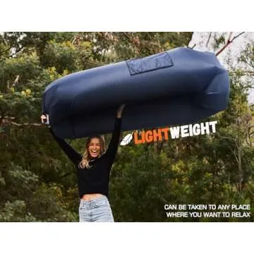 WEKAPO Inflatable Couch Air Lounger Chair - Camping & Beach Accessories, Portable Blow up Sofa for Hiking, Lawn, Indoor/Outdoor Movies & Music Festivals. Lightweight and Easy to Set Up Air Hammock