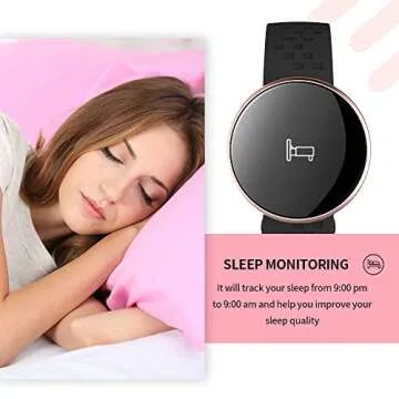 Women's Smart Watch for iPhone Android Phone with Fitness Sleep Monitoring Waterproof Remote Camera GPS Auto Wake Screen