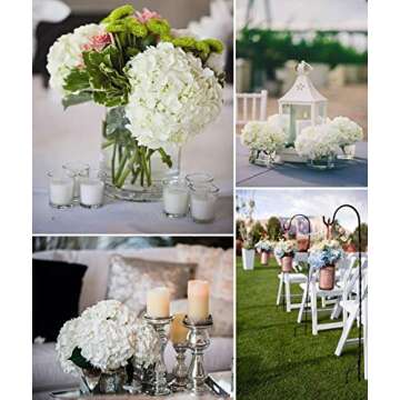 Flojery Silk Hydrangea Heads for Elegant Wedding Decor