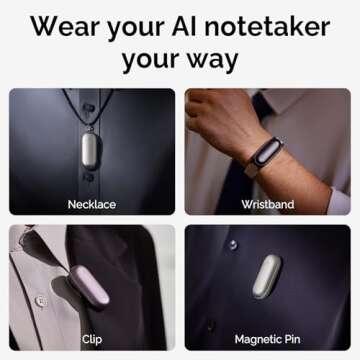 AI Voice Recorder: PLAUD NotePin Wearable Voice Recorder with App Control & Summarization