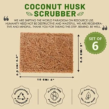 BeMind Coconut Scrubber Eco-Friendly Natural Dish Cleaning Pads