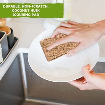 BeMind Coconut Scrubber Eco-Friendly Natural Dish Cleaning Pads