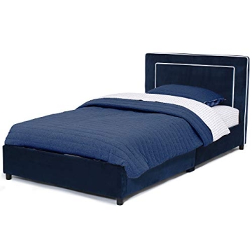 Delta Children Blue Upholstered Twin Bed for Kids