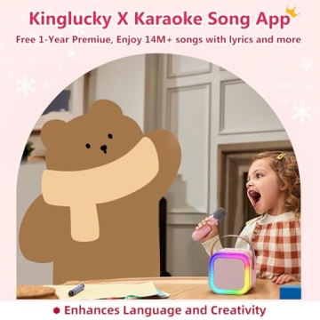 Kinglucky Mini Karaoke Machine for Kids with 14M+ Songs