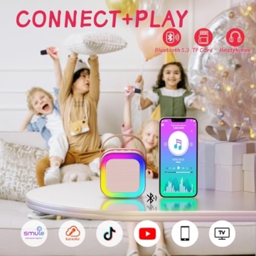 Kinglucky Mini Karaoke Machine for Kids with 14M+ Songs