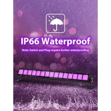 Upgraded 36W LED Black Light Bar - Perfect for Parties and Displays
