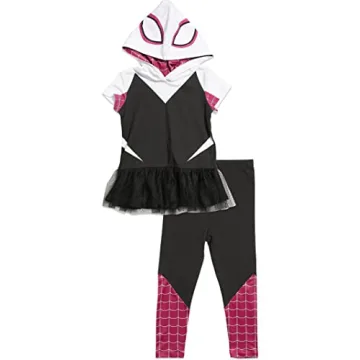Spider-Man Spider-Gwen Ghost Spider Toddler Girls Cosplay Costume Set 5T