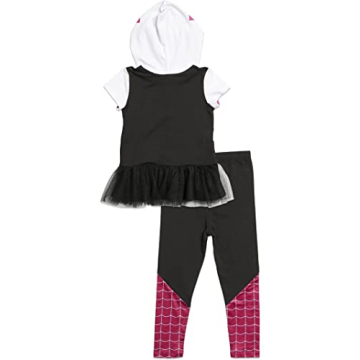 Ghost Spider Toddler Girls Costume Set for Superhero Fun