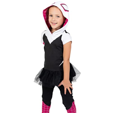 Ghost Spider Toddler Girls Costume Set for Superhero Fun