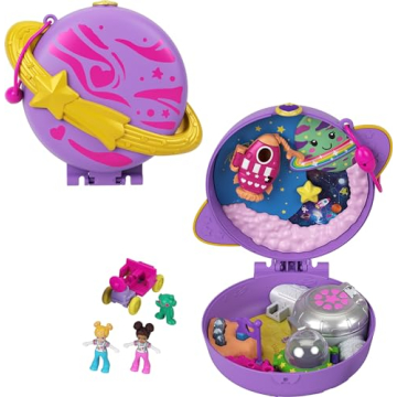 Polly Pocket Saturn Space Explorer Compact with Dolls and Accessories