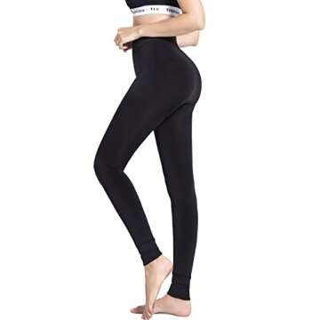 Romastory Winter Warm Women Velvet Elastic Leggings Pants (Black) one size