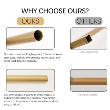 Vincidern Metal Wedding Arch Backdrop Stand Set 3 Sizes