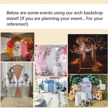 Vincidern Metal Wedding Arch Backdrop Stand Set 3 Sizes