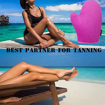 GAIYAH Self Tanning Mitt Applicator - Self Tanning Mitten Self Tanner Mitt Applicator Self Tanning Glove for Self Tan Mitt Applicator Sunless Tanning Mitts Tan Mitten for Tanning Lotion, Mousse, Spray