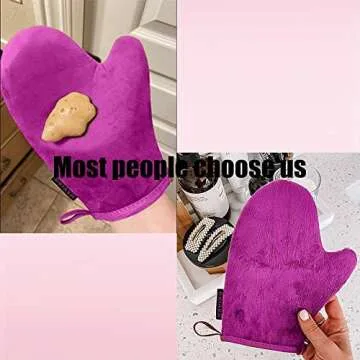 GAIYAH Self Tanning Mitt Applicator - Self Tanning Mitten Self Tanner Mitt Applicator Self Tanning Glove for Self Tan Mitt Applicator Sunless Tanning Mitts Tan Mitten for Tanning Lotion, Mousse, Spray