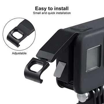 GOHIGH Replacement Side Door for GoPro Hero 8 Black,USB Go-Through Aluminum Alloy Removable Battery Cover Protective Type-C Charging Port Repair Part Camera Vlog Accessories