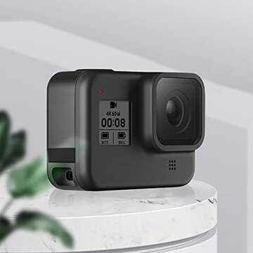 GOHIGH Replacement Side Door for GoPro Hero 8 Black,USB Go-Through Aluminum Alloy Removable Battery Cover Protective Type-C Charging Port Repair Part Camera Vlog Accessories