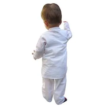 Stylish White Cotton Kurta Set for Boys (6-12 Months)