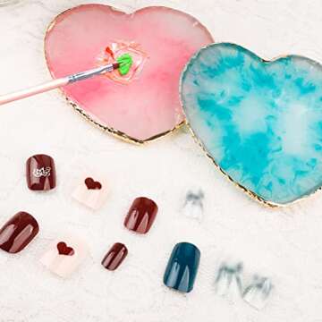 Versatile Resin Nail Art Palette Set for Creative Mixing