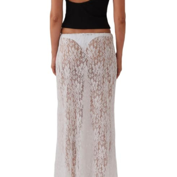 Elegant Women Lace Long Skirt for Summer Parties