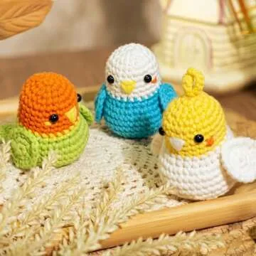 Mewaii Crochet Kit for Beginners Level 2 with 40% Extra Eco-Friendly Pre-Started Easy Yarn, Step-by-...
