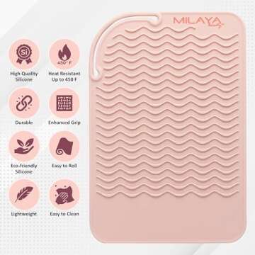 Heat Resistant Mat - Iron Mat - Curling Iron Holder - Silicone Heat Resistant Mat - Makeup Mat - Hot Tools Mat - Hot Tools Flat Iron Holder