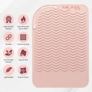 Heat Resistant Silicone Mat for Hair Styling Tools