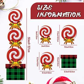 Queekay Candyland Christmas Decorations for Outdoor Festivities