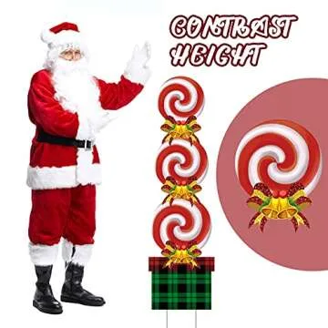 Queekay Candyland Christmas Decorations for Outdoor Festivities