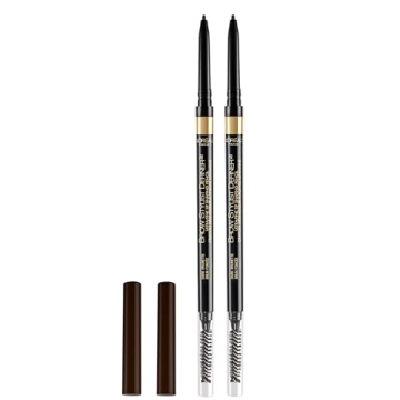 L'Oreal Paris Brow Stylist Definer - Ultra-Fine Waterproof Eyebrow Pencil, Dark Brunette (Pack of 2)