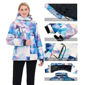 Wantdo Women's Ski Snowboarding Jacket for All Winters