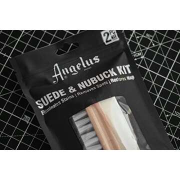 Angelus Suede & Nubuck Cleaner Kit – Premium Suede Shoe Cleaner with Brush & Eraser for Shoes, Boots, Bags, Jackets & More
