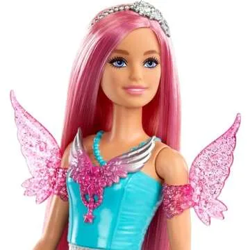 Barbie Doll with 2 Fantasy Pets & Dress, Malibu” Inspired by The Movie A Touch of Magic, 7-inch Long Hair