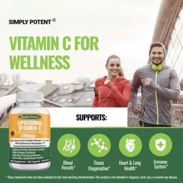 Liposomal Vitamin C 1500mg, 180 VIT C Capsules, Stronger Supplement Than Liposomal Vitamin C 1000mg or Vitamin C 500mg, High Dose Ascorbic Acid Vitamin C Antioxidant for Collagen Immune Support Heart