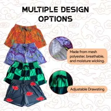 Anime Mesh Shorts | Breathable, Stylish Athletic Wear