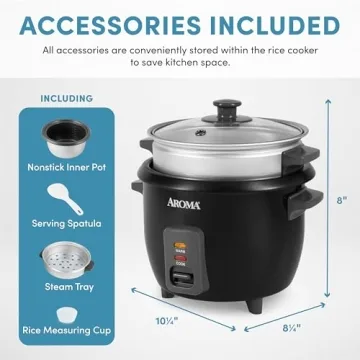Aroma Housewares 6 Cup Rice Cooker Steamer Multicooker