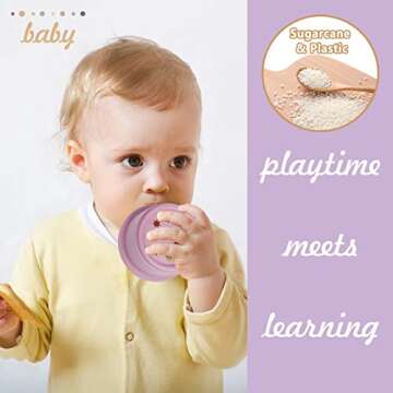 Baby Stacking Cup for Toddler 1-3, 8PCS Counting Nesting Measuring Set, Stackable Bath Toy for 6-12 ...