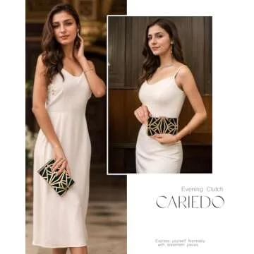 Elegant CARIEDO Velvet Clutch for Weddings and Parties