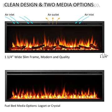 LegendFlame Austin Electric Fireplace for Modern Homes