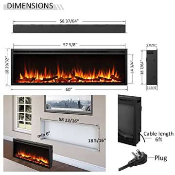 LegendFlame Austin Electric Fireplace for Modern Homes