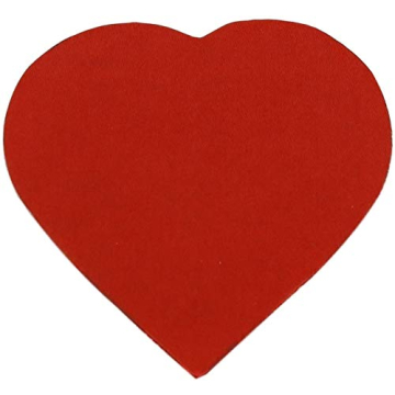 ITOS365 Handmade Beaded Heart Coaster Set - 6 Red Coasters