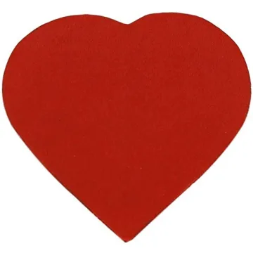 ITOS365 Handmade Beaded Heart Coaster Set - 6 Red Coasters