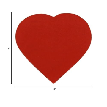 ITOS365 Handmade Beaded Heart Coaster Set - 6 Red Coasters