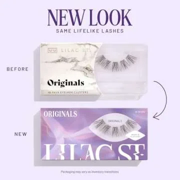 Lilac St - Originals Natural Faux Eyelash Clusters (12mm) - Soft, Natural Look - DIY Lash Extension Wisps - Lightweight & Lifelike - Lasts 10 Days - Cruelty Free, Vegan, Women Founded - 10 Lashes