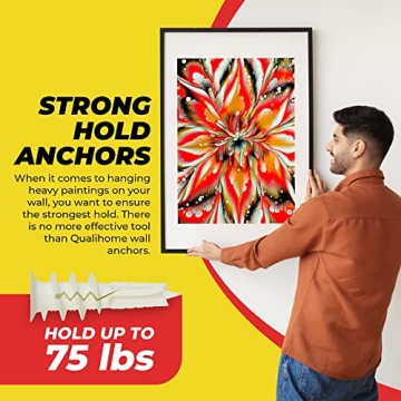 Self-Drilling Drywall Anchors - Hold Up to 75 lbs Easily