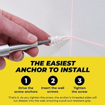 Self-Drilling Drywall Anchors - Hold Up to 75 lbs Easily