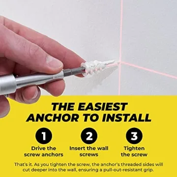 Self-Drilling Drywall Anchors - Hold Up to 75 lbs Easily