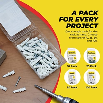 Self-Drilling Drywall Anchors - Hold Up to 75 lbs Easily